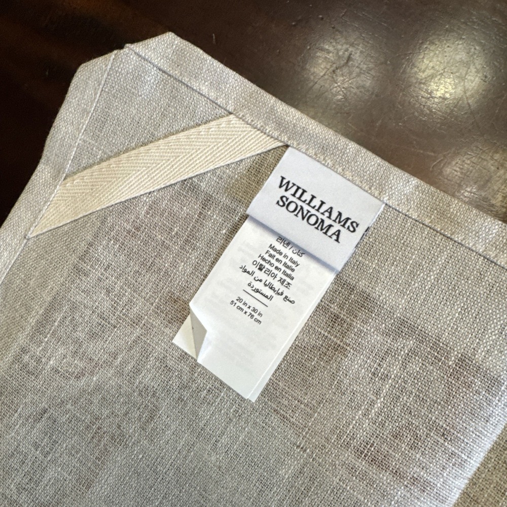 Williams Sonoma Kitchen Towel Tea Dishtowel Equestrian Hunt Italy Linen # 2 - Picture 7 of 7